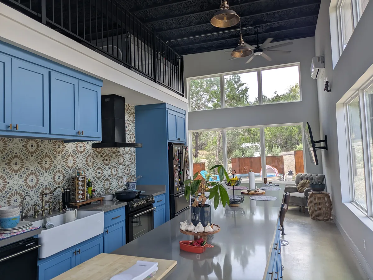 Modern barndominium interior